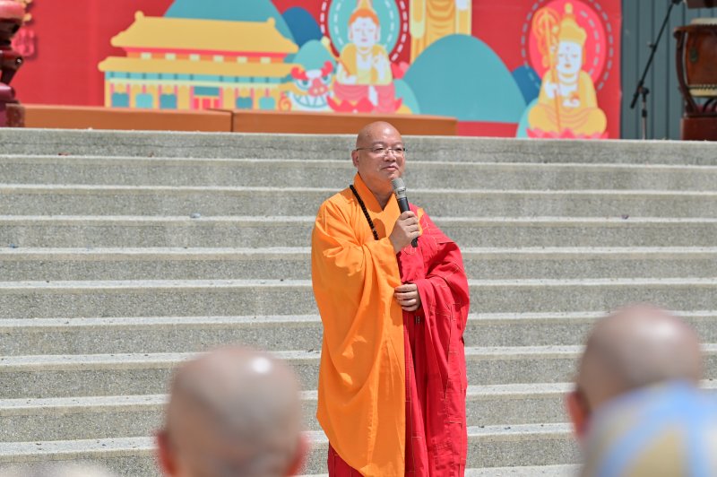 佛光山住持心保和尚表示，大雄寶殿歷經50年弘法歲月，到了要修繕的時候，感謝大眾護持讓工程進行順利。