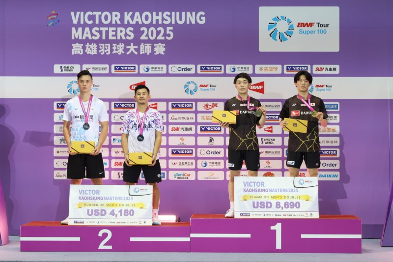 6.台灣男雙蘇敬恆／吳冠勳壓軸奪銀 日本囊括4金最大贏家。