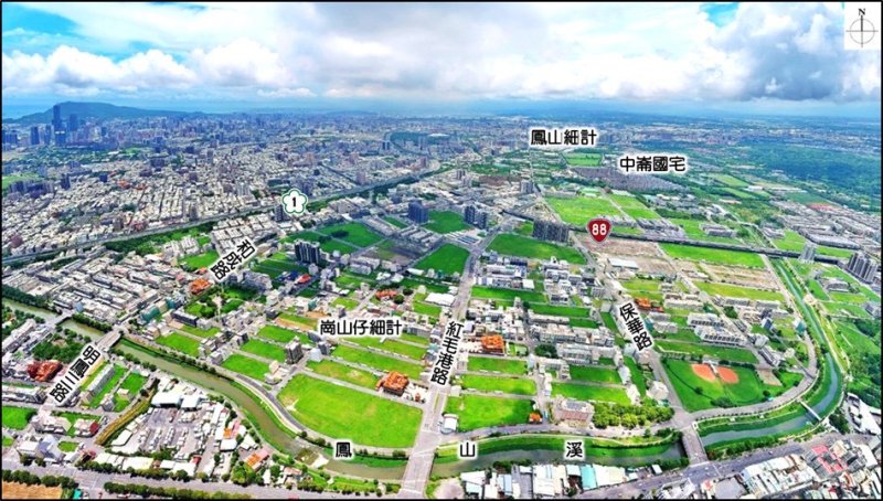 大林蒲遷村安置地現況圖。