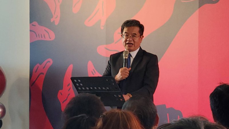 校長楊慶煜致詞。 校長楊慶煜致詞。