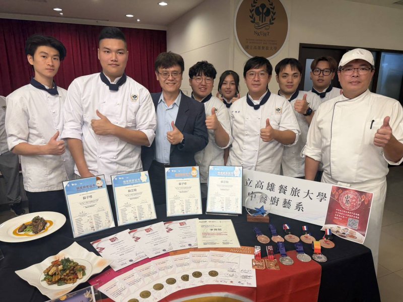 高餐大中廚系海外競賽成績斐然