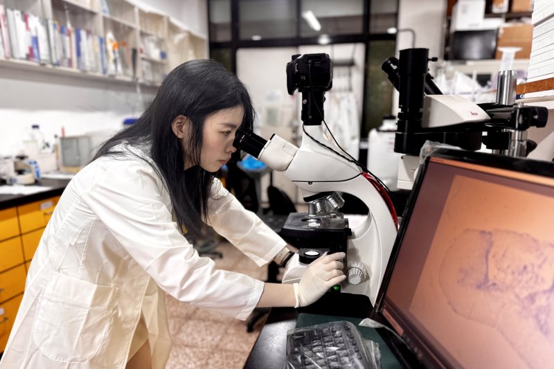 「即便沒有天資聰穎，秉持努力與熱忱，仍然有機會獲得豐富的研究成果。」國立中山大學生物科學系教授李昆澤如此形容博士生陳叡怡。第十九屆台灣女科學家「孟粹珠獎學金」日前公布，中山大學生物科學系博士生陳叡怡是唯一得主，大學畢業後她未繼續升學，選擇在李昆澤實驗室擔任研究助理，在不曾停止的挫折中找到研究熱忱與興趣，其研究成果最終脫穎而出，獲得評審肯定，體現新世代女性在科研領域中崛起的力量。