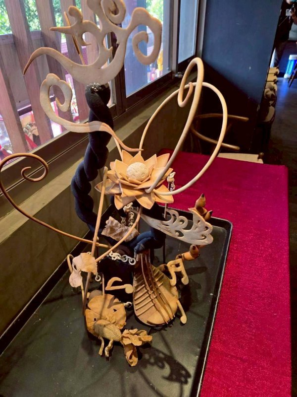 現場也展示學生們學習的成果。