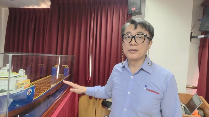 台船學院課長陳柏汎博士。(漾新聞記者陳雯萍攝) 台船學院課長陳柏汎博士。(漾新聞記者陳雯萍攝)
