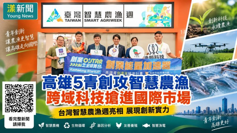 漾新聞｜高雄5青創攻智慧農漁　跨域科技搶進國際市場 https://www.youngnews3631.com/news_detail.php?NewsID=17864