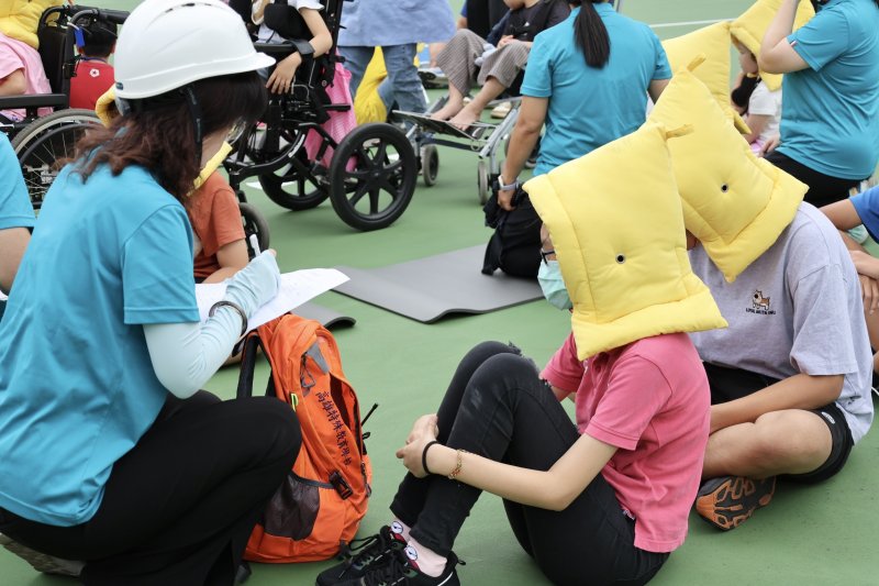 高雄市立高雄特殊教育學校演練。