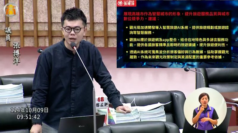漾新聞|張博洋籲AI導入觀光 高雄旅遊體驗升級吸睛
