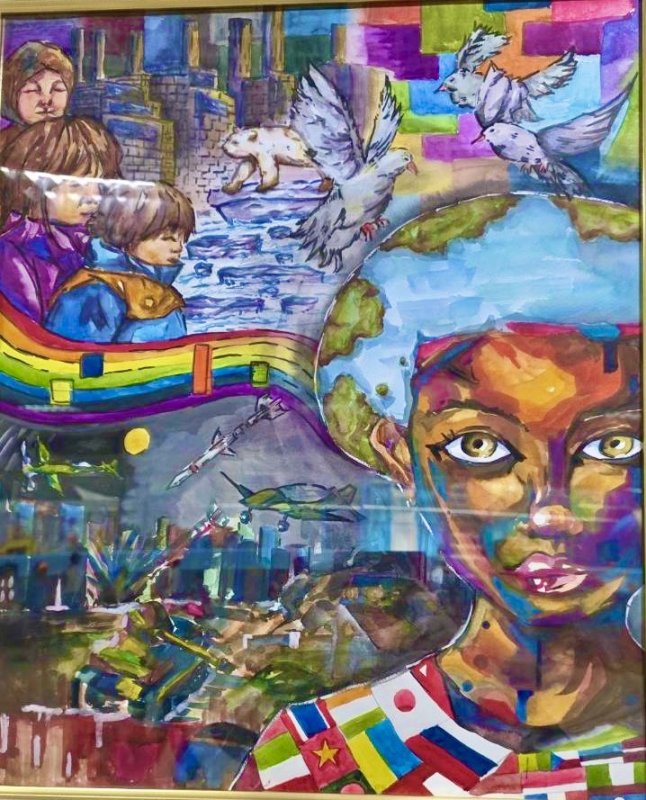 漾新聞|青年國中勇奪8大獎！李星翰「萬眾一心」畫作奪國際亞軍