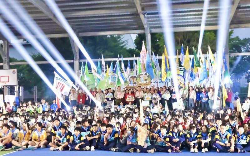 漾新聞|韓國童軍共襄盛舉　高雄國中大露營熱力點燃軍校夜空