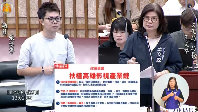 漾新聞|高雄拍片不只行銷 張博洋促影視產業鏈留在地