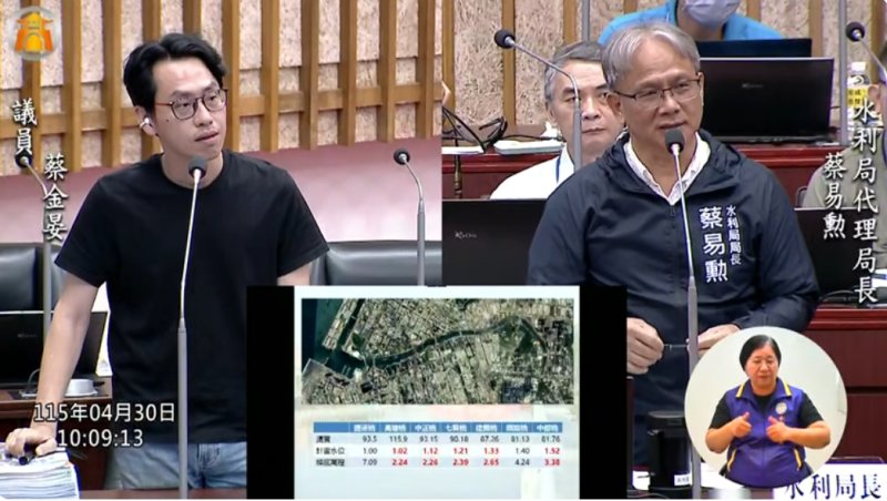 漾新聞|都市計畫未納排水先行？蔡金晏促高雄治水前瞻布局