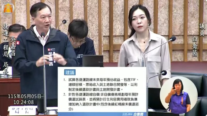 漾新聞|捷運四線齊發財務壓力 白喬茵追問還款計畫