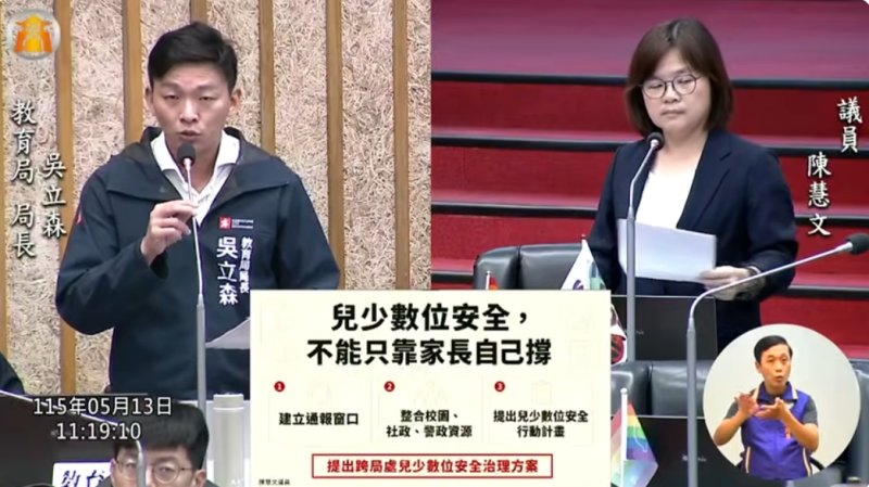 漾新聞｜兒少影片應下架成焦點　陳慧文促市府強化數位保護機制