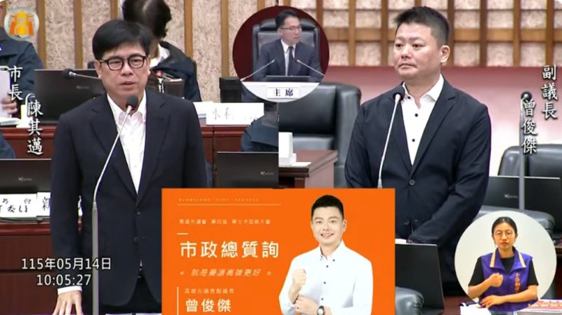 漾新聞｜曾俊傑質詢六年政績 陳其邁談城市轉型最驕傲　未竟建設鎖定市場改建與都更