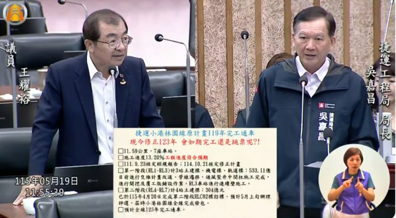 漾新聞｜捷運小港林園線進度受矚 王耀裕追問聯開與通車期程