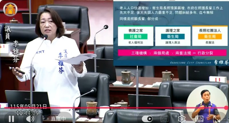 漾新聞｜長照法規互撞亂象浮現 李雅芬籲設長照局 陳其邁允跨局處檢討