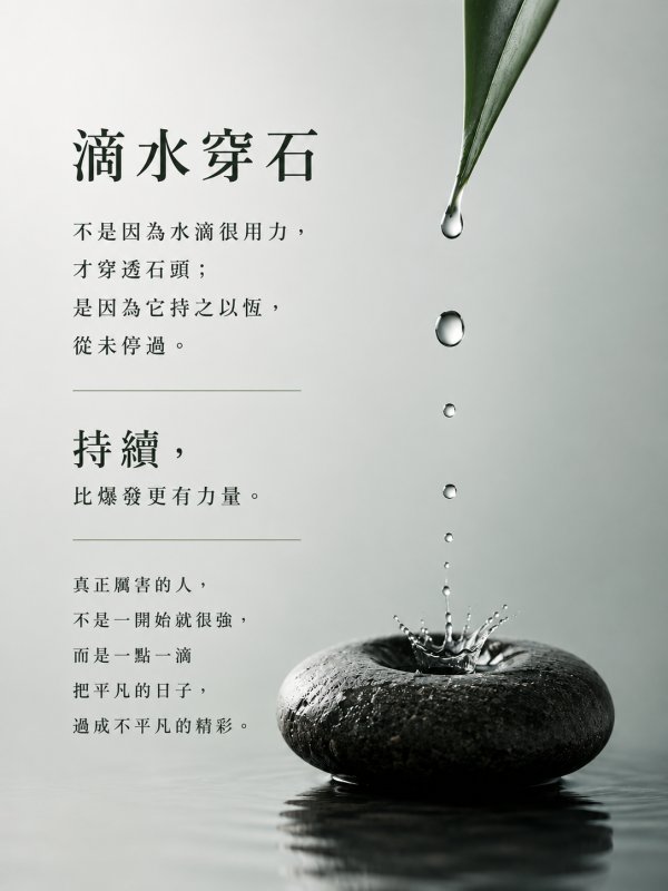 【漾新聞｜晨光語錄】《滴水穿石》