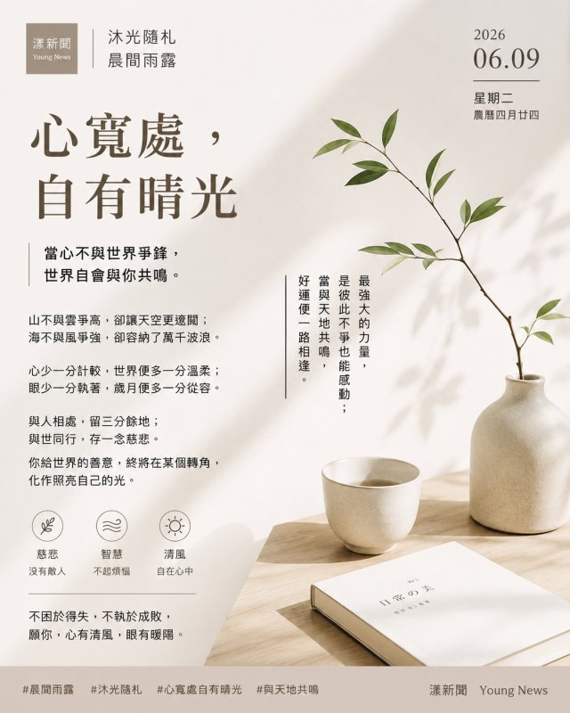 晨間雨露｜《心寬處，自有晴光》
