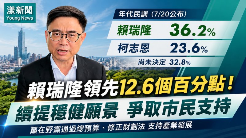 漾新聞｜回應最新民調　賴瑞隆：趨勢與掌握一致　續提穩健願景爭取市民支持