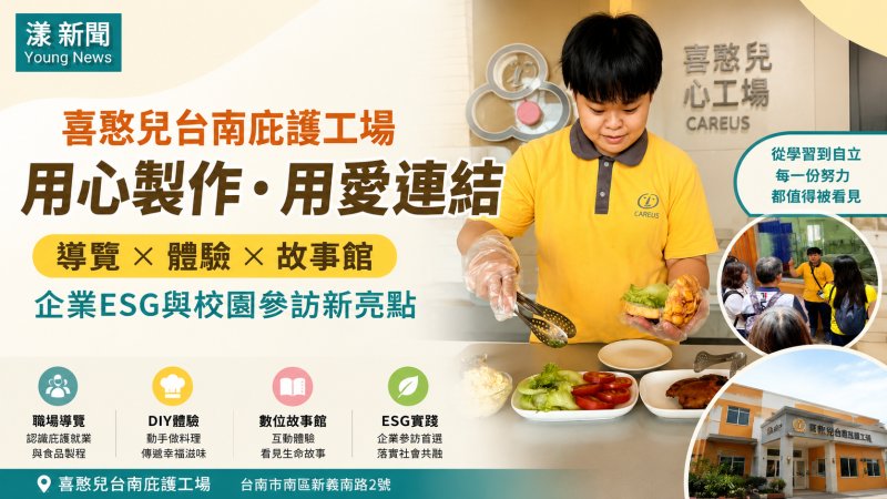 漾新聞｜喜憨兒台南庇護工場升級體驗基地　導覽、DIY與數位故事館打造ESG參訪新亮點