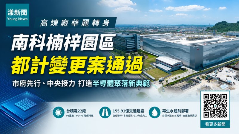 漾新聞｜高煉廠轉身半導體聚落　南科楠梓園區都計過關