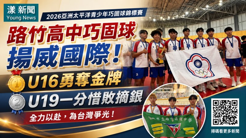 漾新聞｜路竹高中巧固球揚威國際　U16奪金U19一分惜敗摘銀