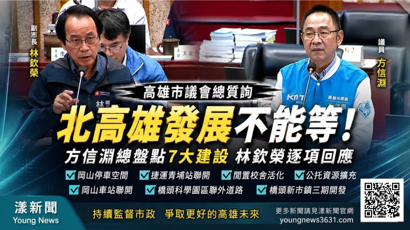 漾新聞｜北高雄發展不能等！方信淵總盤點岡山、橋科建設　林欽榮逐項回應