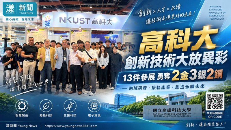 高科大創新技術大放異彩　13件參展勇奪2金3銀2銅共7獎