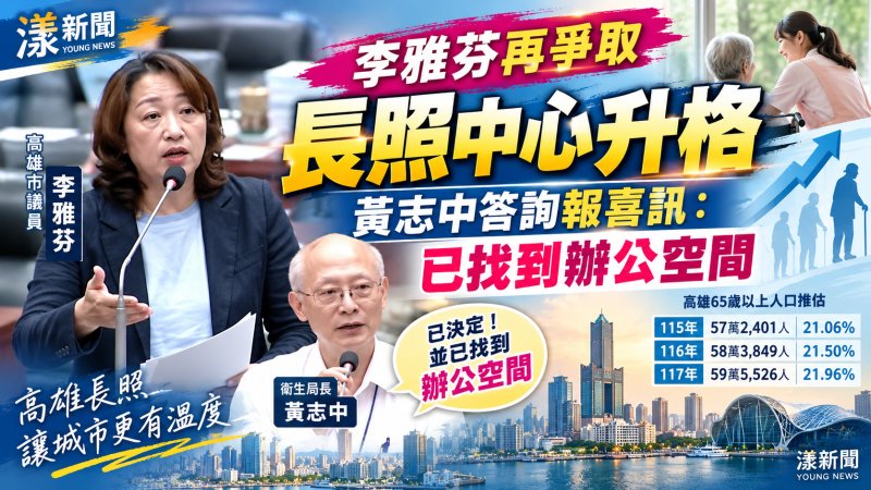 李雅芬再爭取長照中心升格一級　黃志中答詢報喜訊：已找到辦公空間