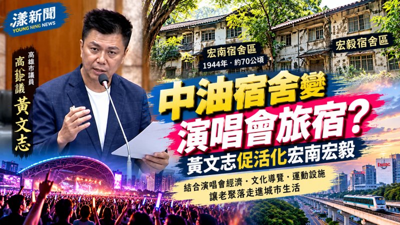 中油宿舍變演唱會旅宿？黃文志促活化宏南宏毅