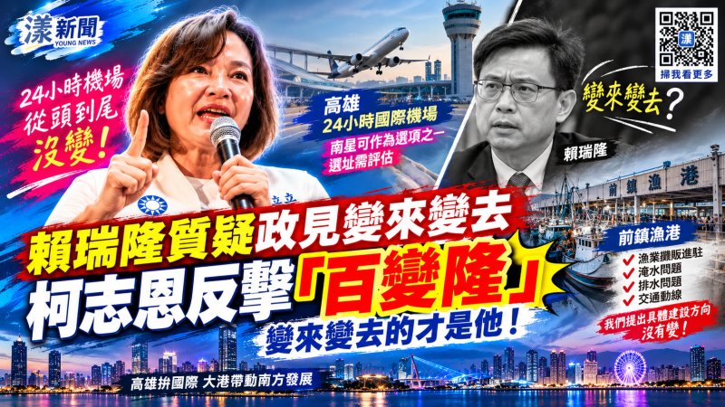 賴瑞隆質疑政見變來變去　柯志恩反擊「百變隆」：變的是他