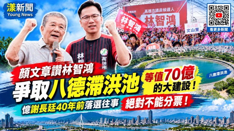 八德滯洪池價值70億！顏文章籲挺林智鴻別分票
