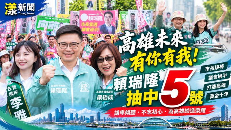 賴瑞隆抽中5號接高雄第四棒　批柯志恩唱衰城市發展