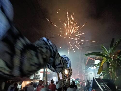 遊庄龍隊抵達國王宮向神明感謝致意後整隊賦歸