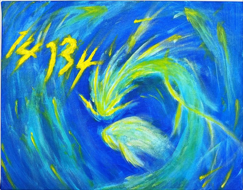 圖／從與個案深刻對話中情感堆疊的情緒，轉化的創作，劉柱均靈動畫更顯張力。(劉柱均提供)