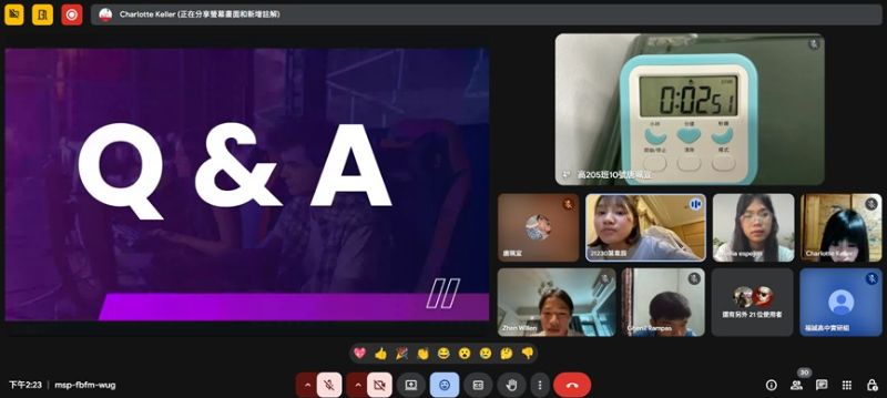 跨國簡報賽學生自辦 福誠高中點燃國際交流新火花