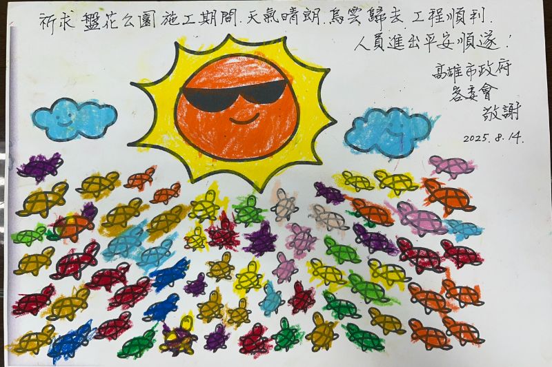 誠心畫烏龜、寫上祝福詞