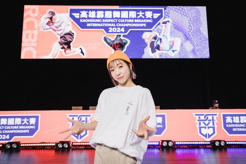 B-Girl Ayumi。照片來源 RED BULL / 高雄霹靂舞國際大賽 / RICE PHOTOGRAPH