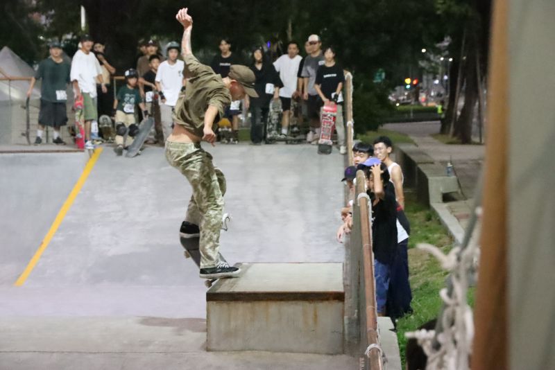 高雄市政府在全新落成的苓雅運動園區極限運動場舉辦「全國滑板大賽」。