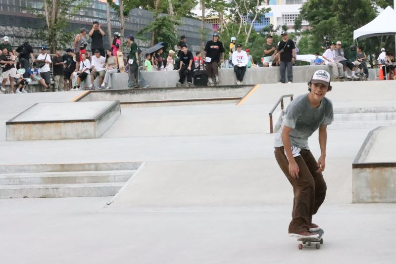 高雄市政府在全新落成的苓雅運動園區極限運動場舉辦「全國滑板大賽」。