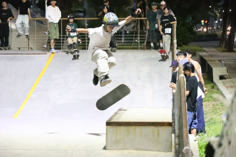 高雄市政府在全新落成的苓雅運動園區極限運動場舉辦「全國滑板大賽」。