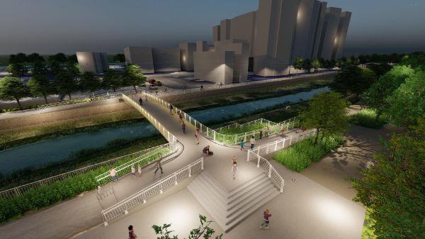 漾新聞|鳳山溪人行橋開工 未來直通捷運大東站