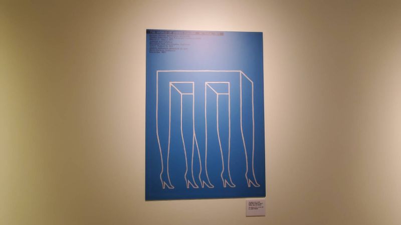展出福田繁雄的海報展,難得一見。(記者陳雯萍攝) 展出福田繁雄的海報展,難得一見。(記者陳雯萍攝)