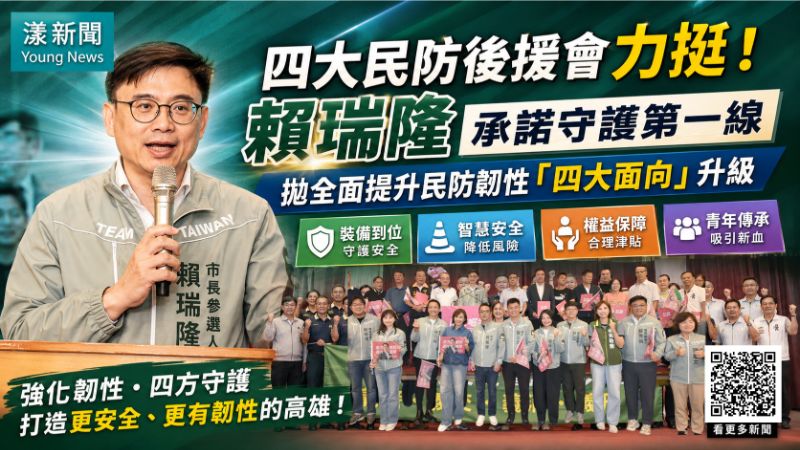 漾新聞|四大民防後援會集結挺賴瑞隆 拋四方守護強化城市韌性 17359 漾新聞|四大民防後援會集結挺賴瑞隆 拋四方守護強化城市韌性 17359