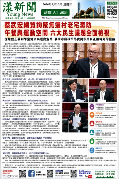 統整｜漾新聞｜蔡武宏總質詢聚焦遷村老宅毒防午餐與運動空間 六大民生議題全面檢視
