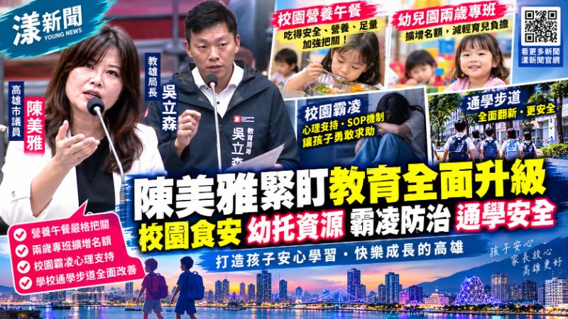 陳美雅緊盯校園食安與通學步道　促幼托、霸凌、心理支持全面升級 